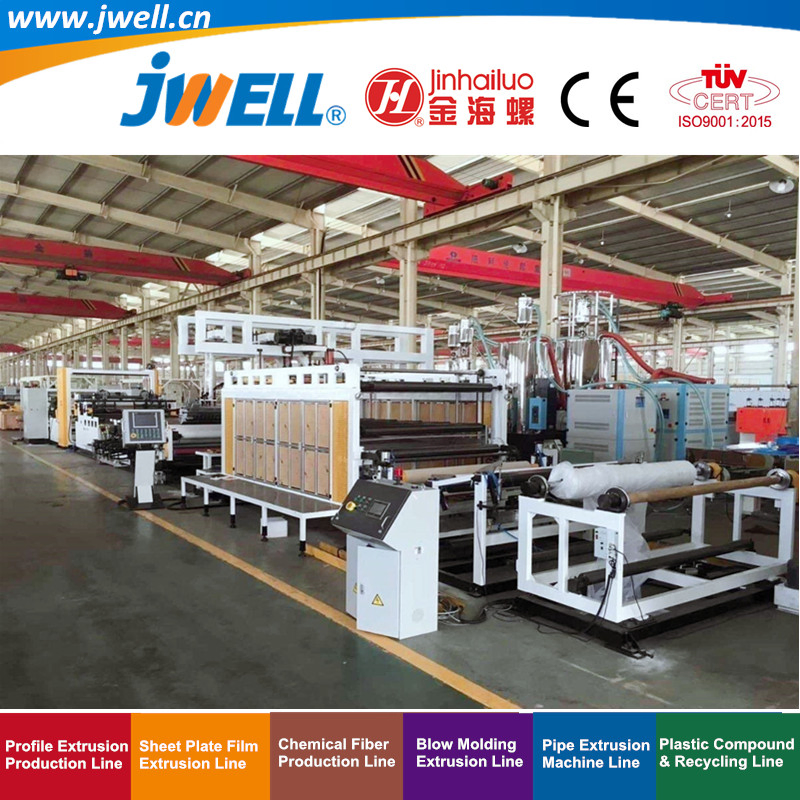 Jwell -TPU Film Making Machine Extrusoin Plastic Recycling Machinery Used in Field of Shoe Clothes Sport Equipment and Car Seat Material