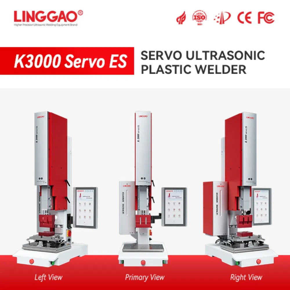 Linggao K3000 Servo Es 20kHz 3000W Custom Manual High-Power High-Wattage Ultrasonic PPR Plastic Welding Machine for Battery Assembly