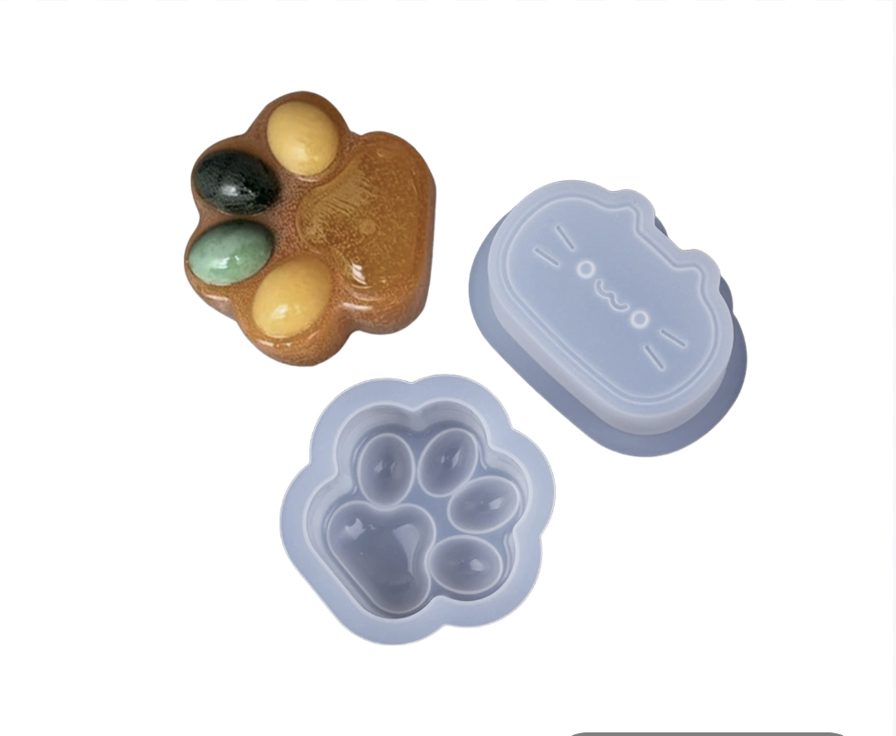 Plastic Injection Moulding Parts Silicone Molds Handmade DIY Toast Cheese Cat Claws Drip Glue Molds