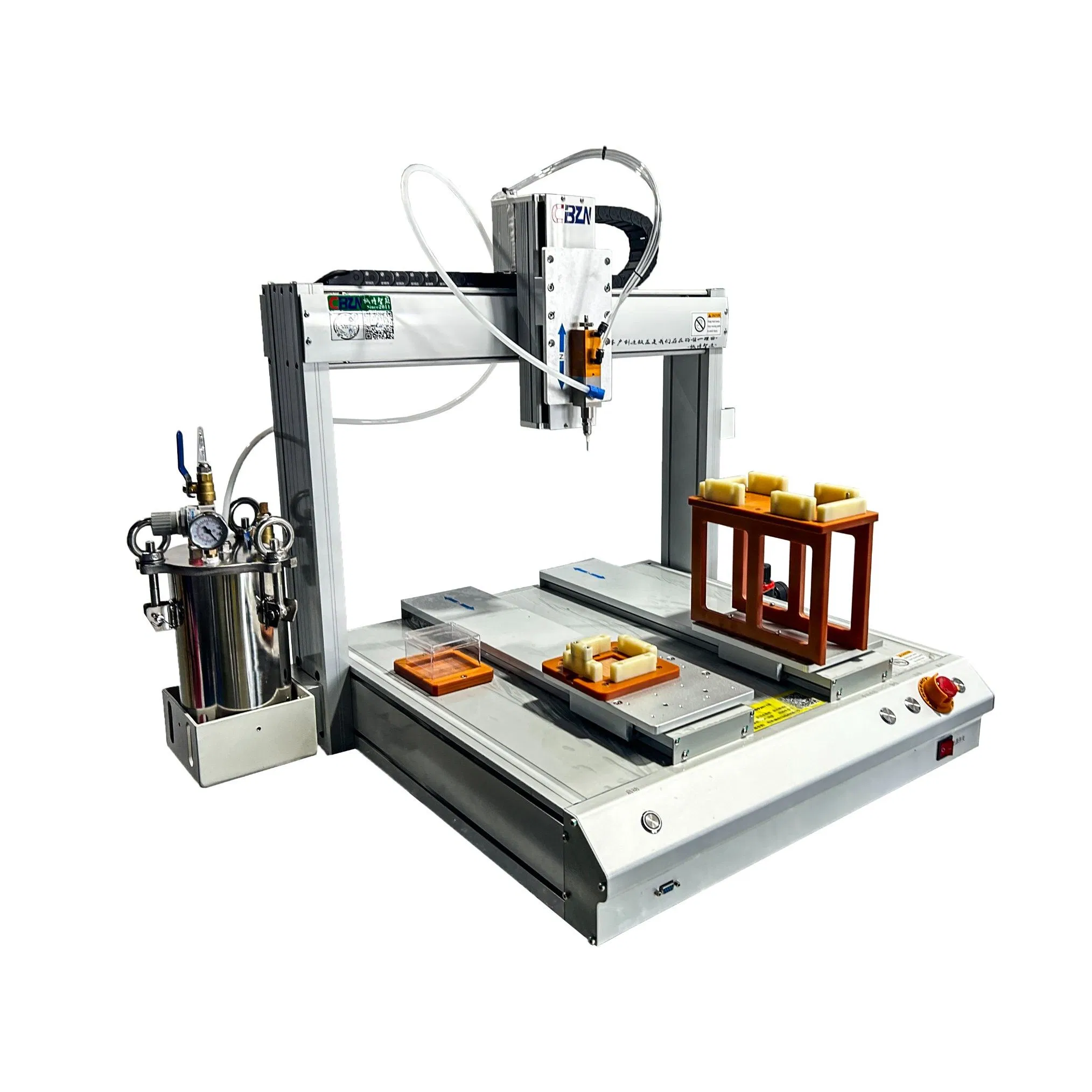 Ra Multi-Station Automatic Desktop Dispenser / Double-Head Liquid Glue Equipment / PCB Assembly Glue Coating Machine / Programmable Dispensing System for Factor