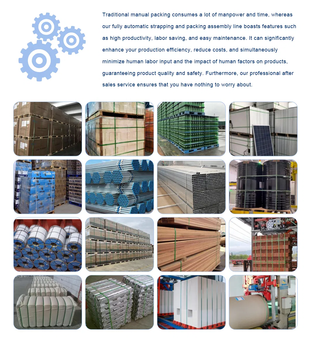 Efficient Durable Pet Band Sealing Case/Box Strapping Wrapping Packing Strapping Band Machine for Cement Block/New Energy Battery/Ceramic and Cable Industries