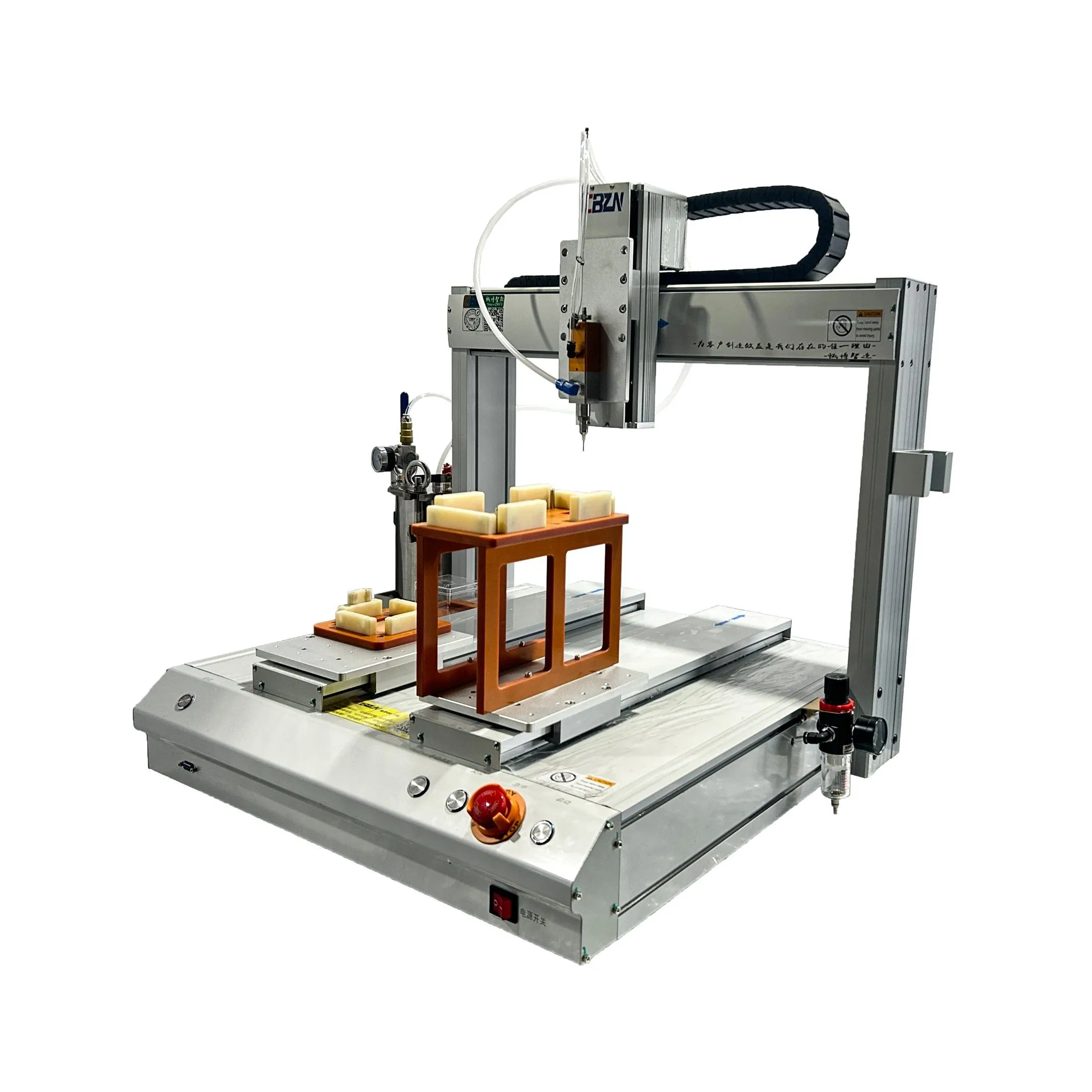 Ra Multi-Station Automatic Desktop Dispenser / Double-Head Liquid Glue Equipment / PCB Assembly Glue Coating Machine / Programmable Dispensing System for Factor