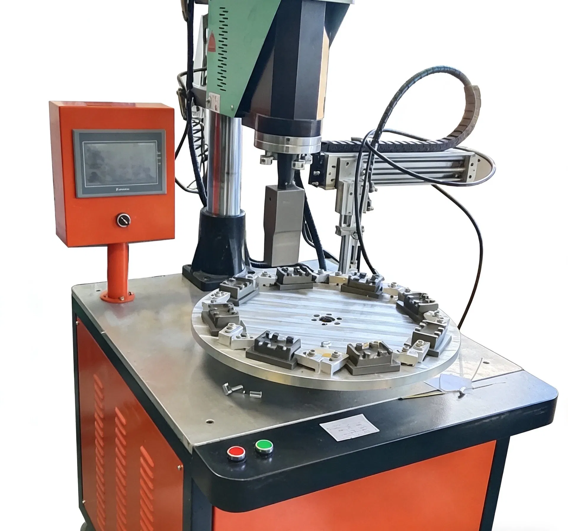 Servo System Rotary Multi-Station Semi-Auto Ultrasonic Plastic Welder for Toy Products Welding
