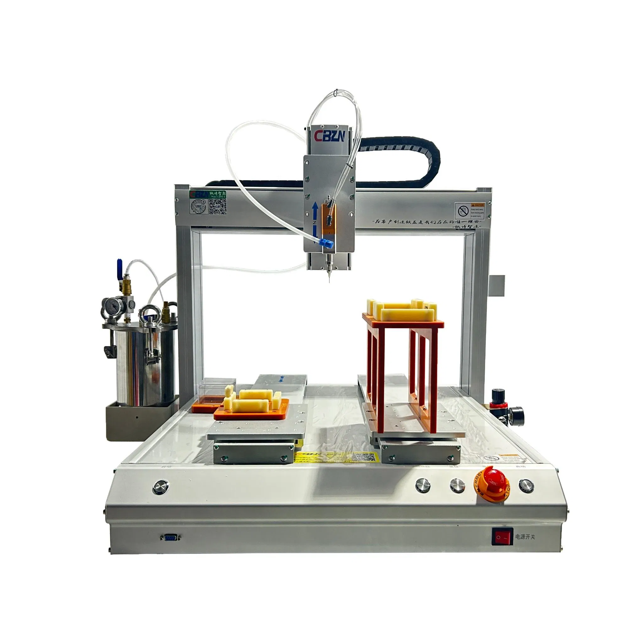 Ra Multi-Station Automatic Desktop Dispenser / Double-Head Liquid Glue Equipment / PCB Assembly Glue Coating Machine / Programmable Dispensing System for Factor