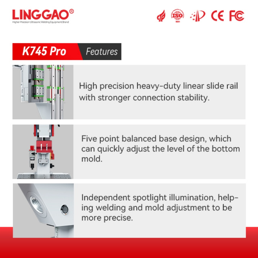 Linggao K745 PRO 35kHz 900W High-Frequency Automated Ultrasonic Metal Welding Machine for Tank Fabrication