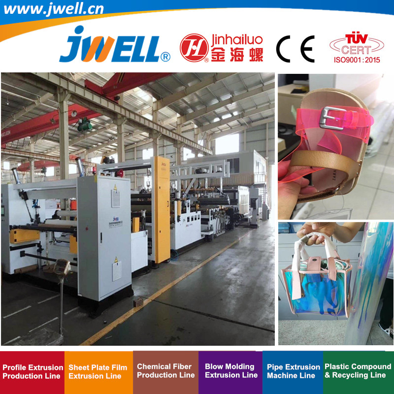 Jwell -TPU Film Making Machine Extrusoin Plastic Recycling Machinery Used in Field of Shoe Clothes Sport Equipment and Car Seat Material
