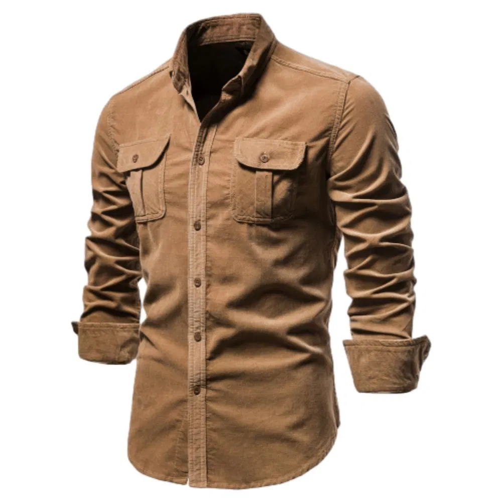 أفضل بائع قميص قطن أساسي للرجال لخريف slim fit قميص غير رسمي
