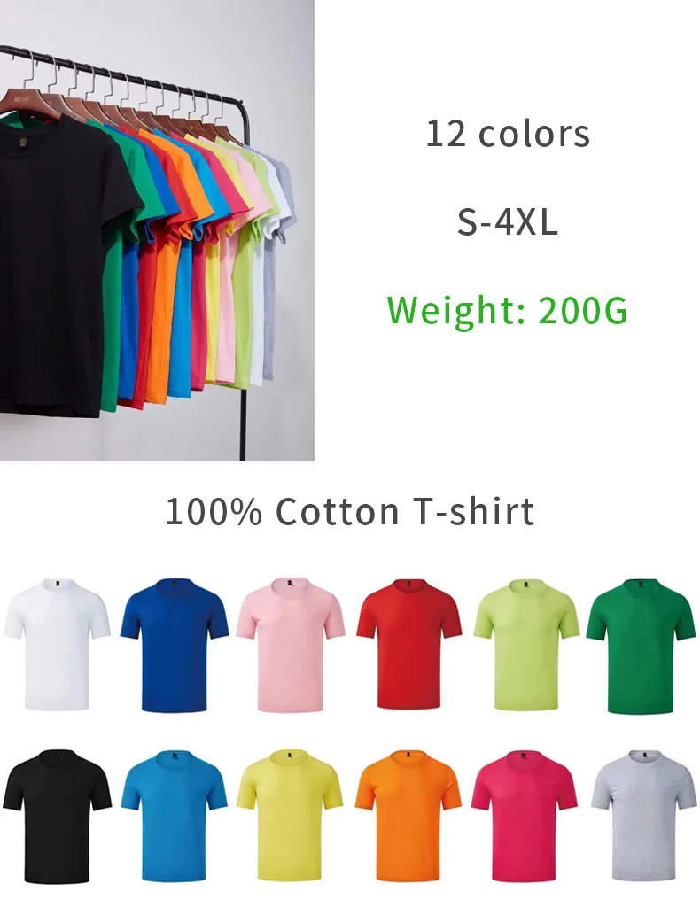 تصميم مخصص شعارك قصير الجلبة قطن T-Shirts