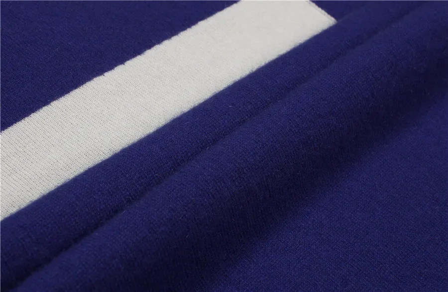 100%Cashmere سترة رجالية محبوكة بتقنية الإنتارسيا بياقة دائرية محبوكة