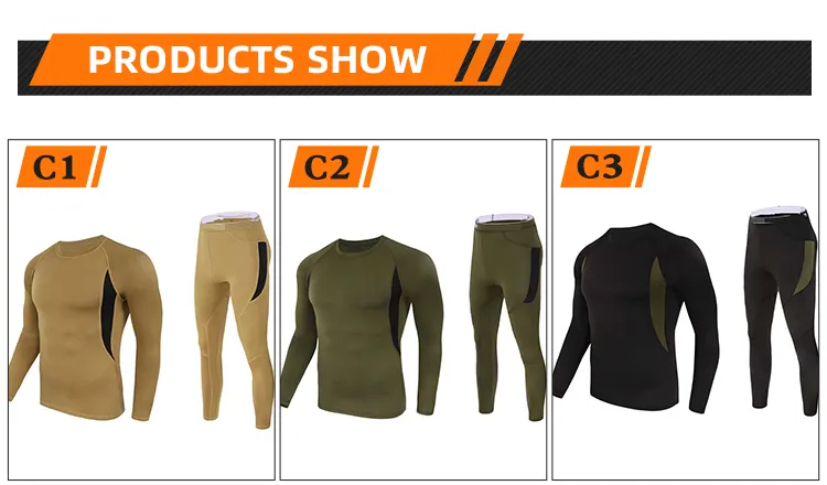 مجموعة ملابس داخلية حرارية للرجال 100%Polyester مجموعة ملابس داخلية حرارية شتوية للرجال مجموعة ملابس داخلية حرارية بشعار مخصص