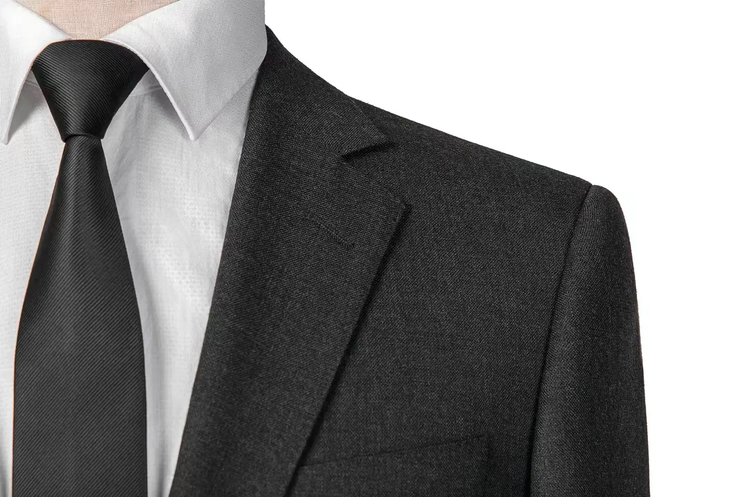 بدلة رسمية سوداء من الصوف للرجال 100% تكسيدو للرجال