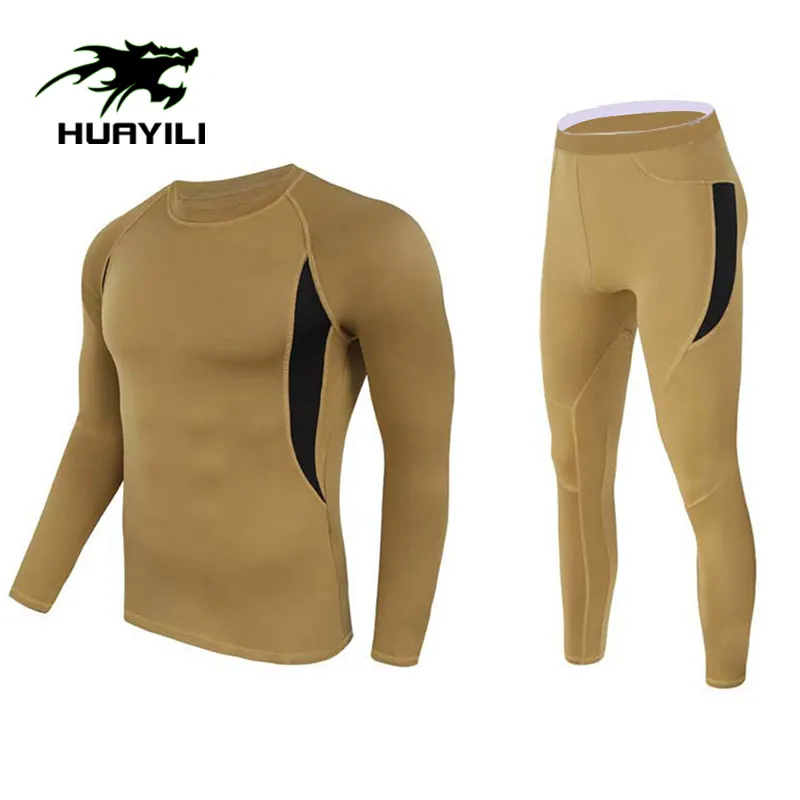 مجموعة ملابس داخلية حرارية للرجال 100%Polyester مجموعة ملابس داخلية حرارية شتوية للرجال مجموعة ملابس داخلية حرارية بشعار مخصص