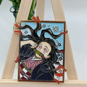 Wholesale Factory manufacture hard enamel pin with gold plate custom anime pin good price Supplier