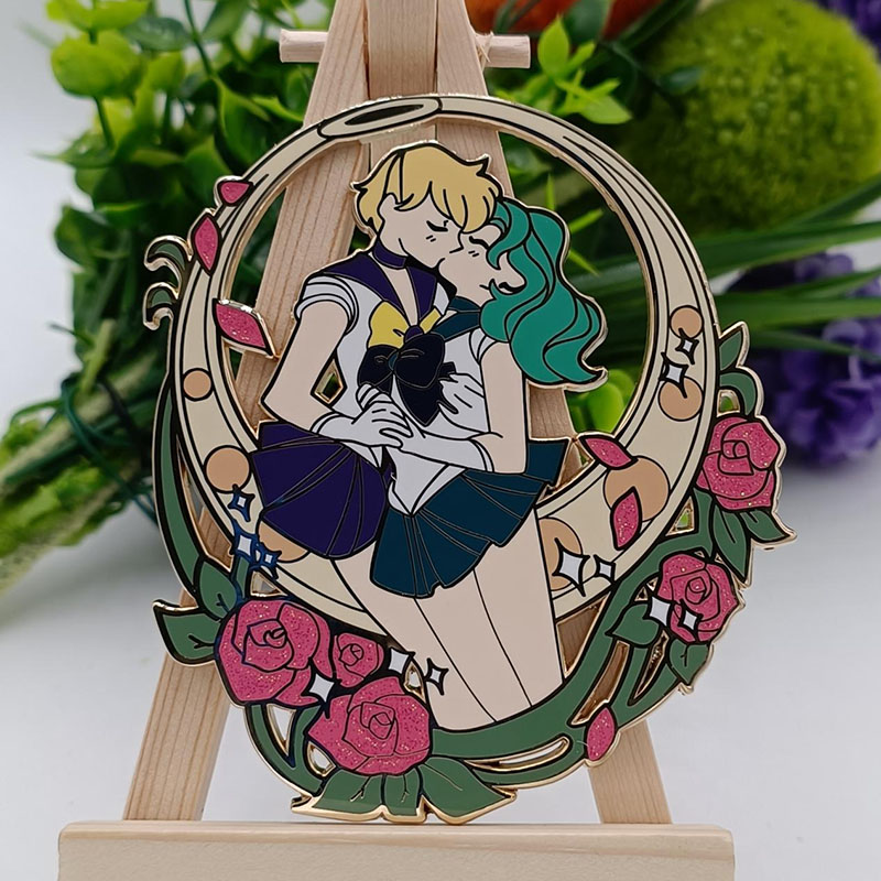 Best Sailor moon girl pins with glitter effect new style Manufacturers, Supplier