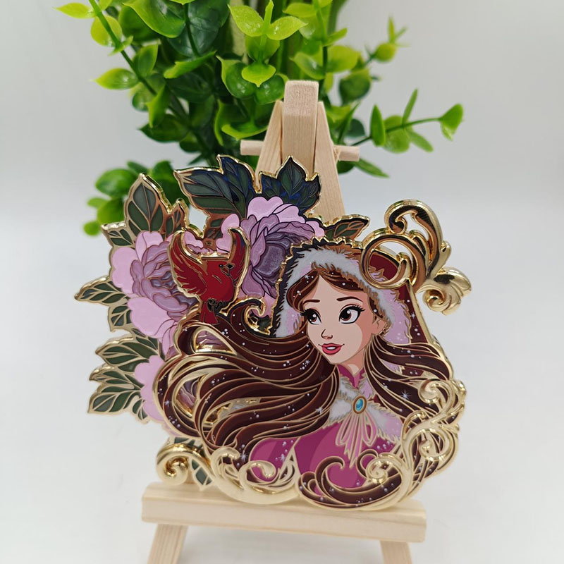 High-Quality Ana enamel pins pin on pin gold plate 3D effect with print details Manufacturers, Factory