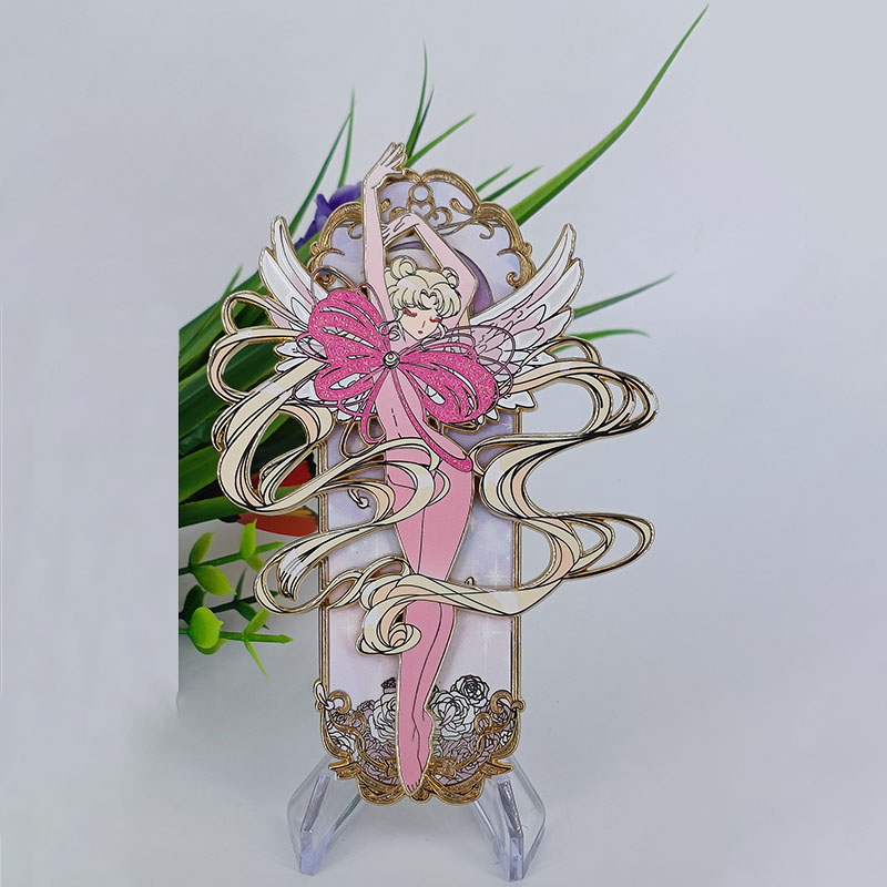 Wholesale Hard enamel pins pin on pin UV print gradient effect sailor girl pins Suppliers, Factory