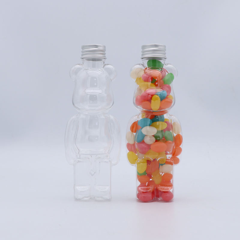 Wholesale 150ml Bear-Shaped Juice Bottles Candy Packaging Plastic Bottles