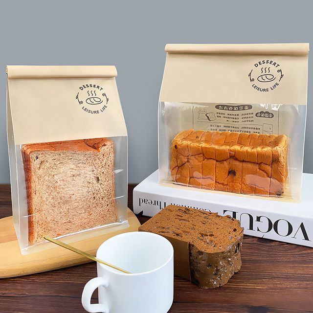 Large Paper Bread Bags for Homemade Bread, Tin Tie Tab Lock Bags