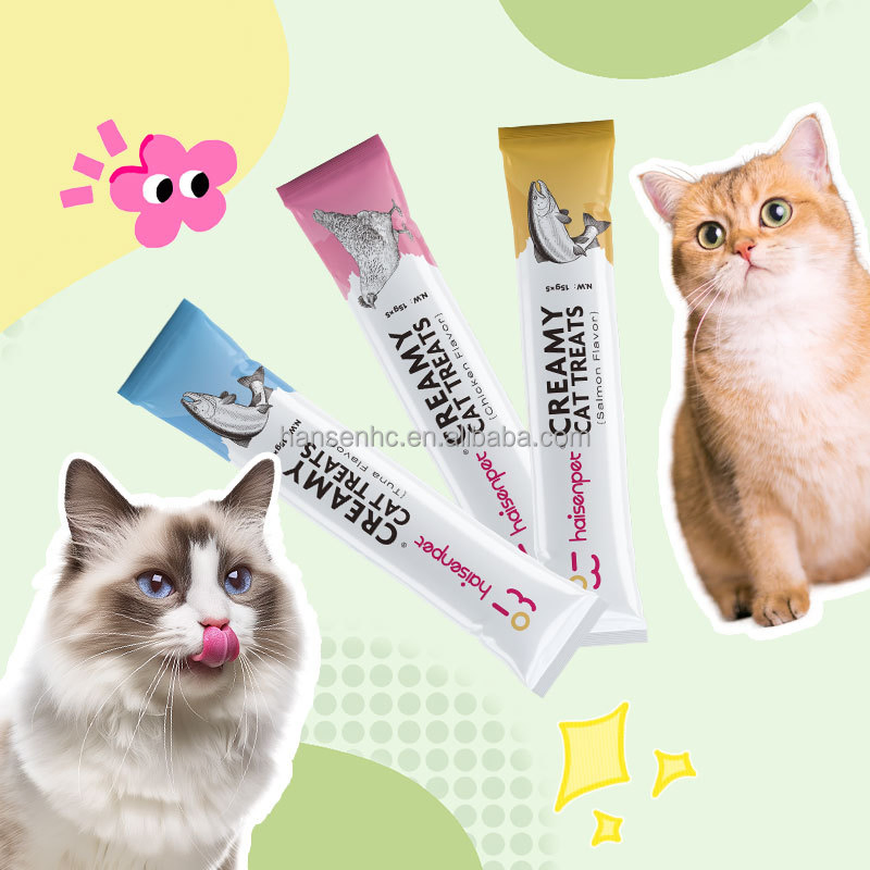 Factory Custom Bulk Wholesale Low-Carbohydrate Low Fat Delicious Senior Formu Lawet Cat Treats