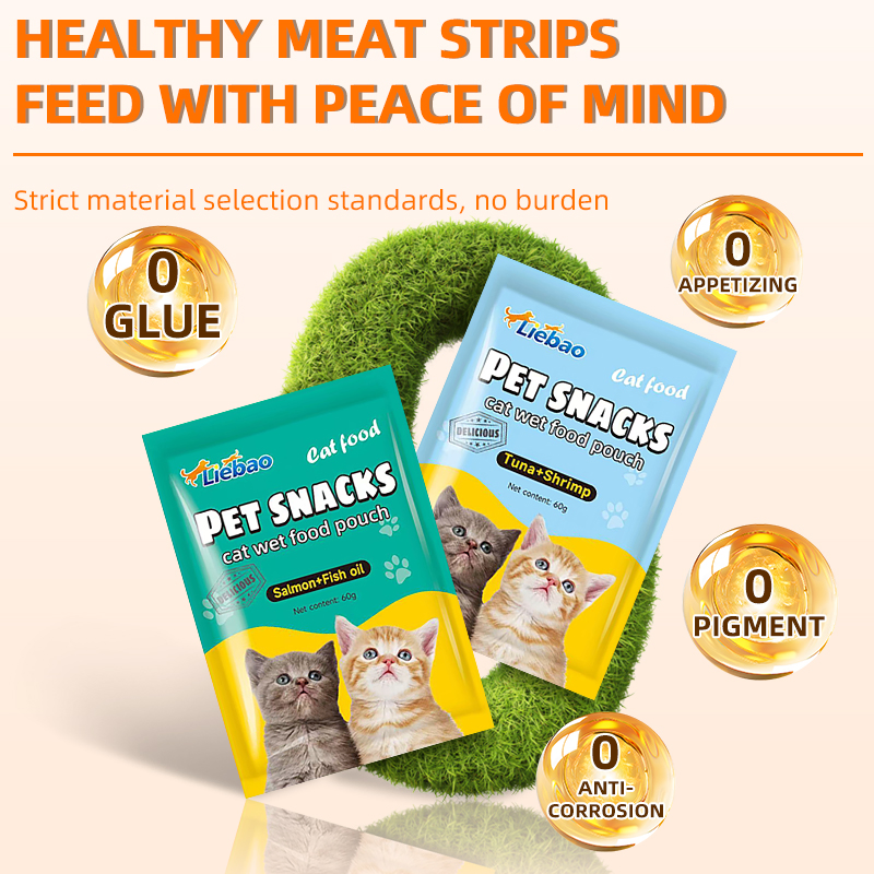 Manufacturer Direct All Natural Cat Pouch Food Pet Snack Food Wet Treats