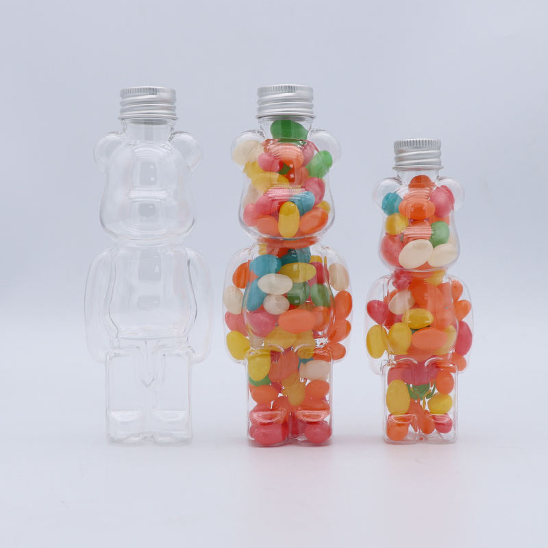 Wholesale 150ml Bear-Shaped Juice Bottles Candy Packaging Plastic Bottles