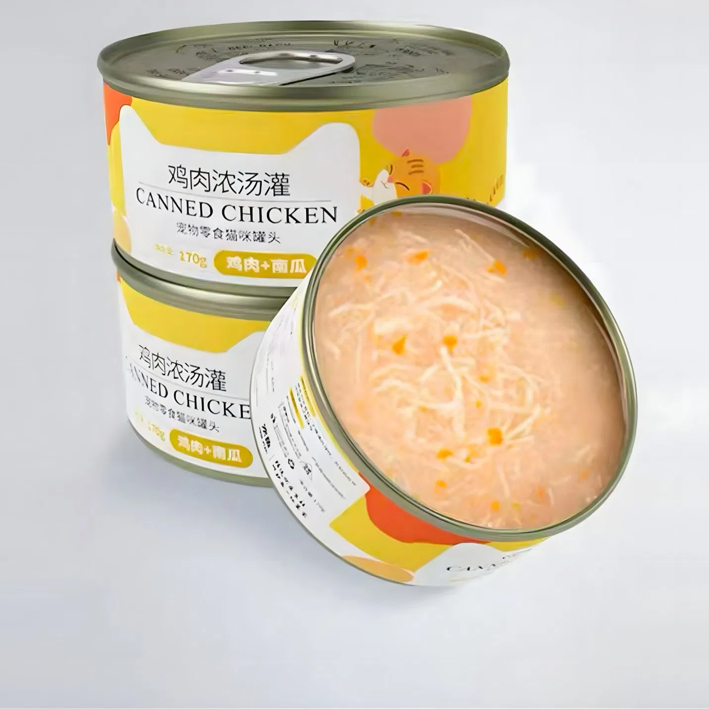 Succulent Rabbit and Chicken Recipe in Broth Grain Free Wet Cat Food for Sensitive Skin and Stomach