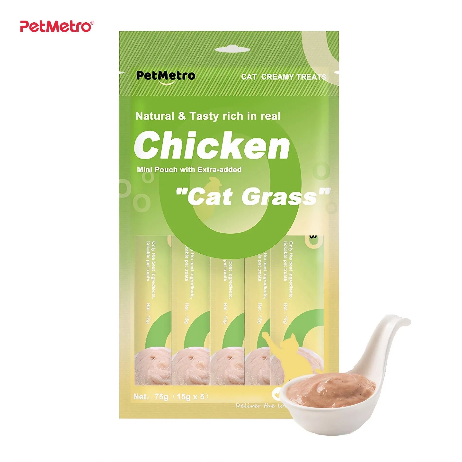 Cat Health Focused Snack with Fish Oil Cat Grass and Cranberry Creamy Cat Treats