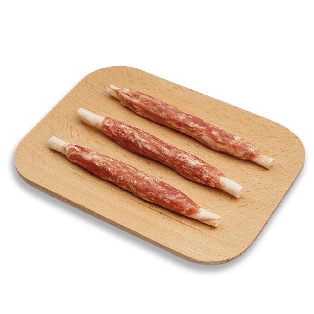 Natural Rawhide Sticks with Chicken and Fish Meat Dog Treats Chews Pet Snacks