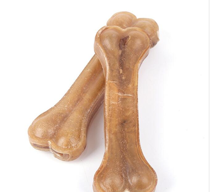 Pure Color Natural Pressed Rawhide Bone Long Lasting Dog Chews Pet Treats