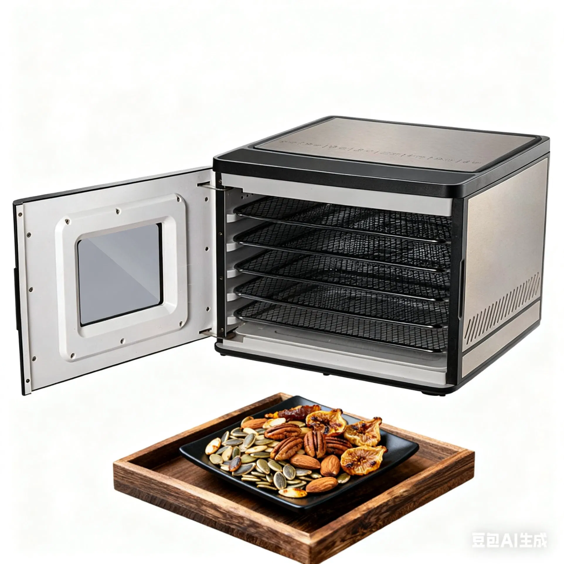 Versatile Food Dehydrator Machine with Timer and Metal Racks