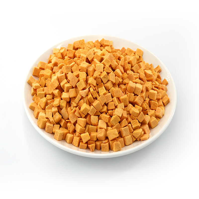 China Food Freeze-Dried Pumpkin Pet Treats Vegetables Supplier Dice Vegetables