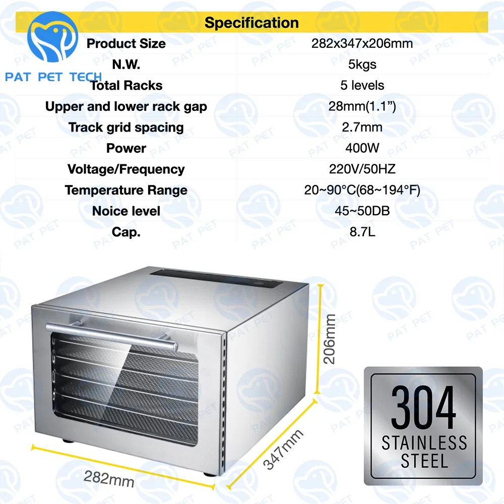 Homemade Pet Snacks with 5-Layer Fruit Dehydrator for Healthy Treats