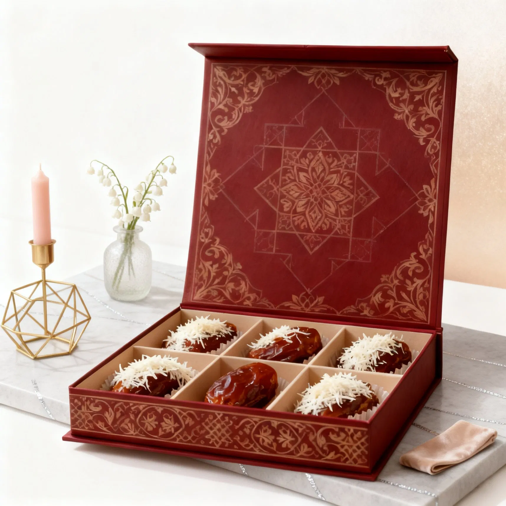 Luxury Customized Superior Food Grade Dates Chocolate Packaging Gift Box