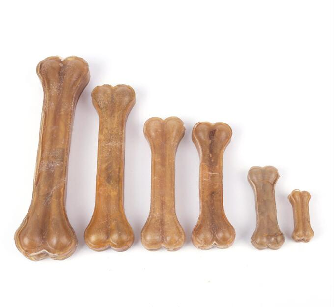 Pure Color Natural Pressed Rawhide Bone Long Lasting Dog Chews Pet Treats