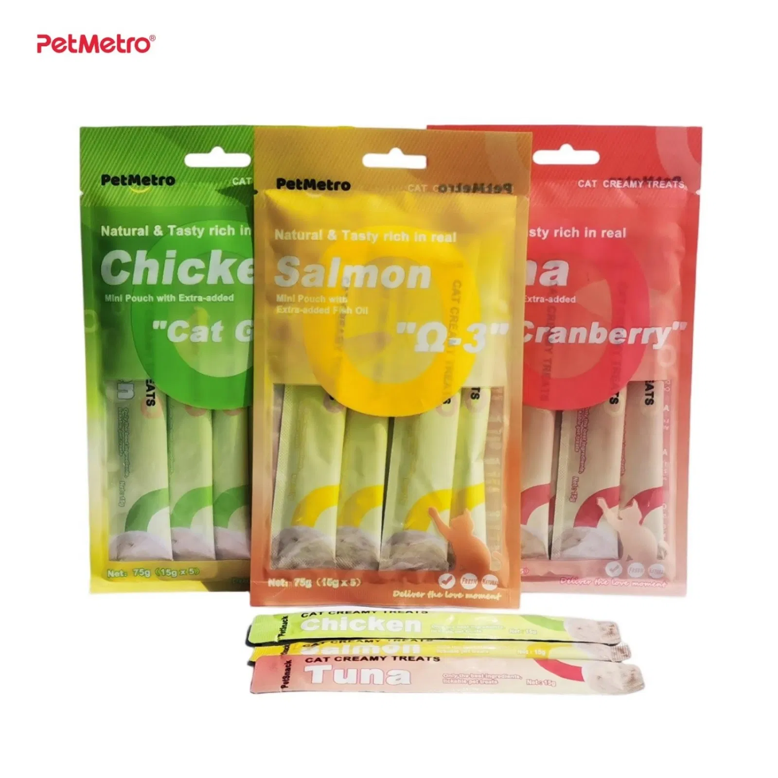 Premium Moist Cat Snack for Daily Nutrition Supplement Creamy Cat Treats