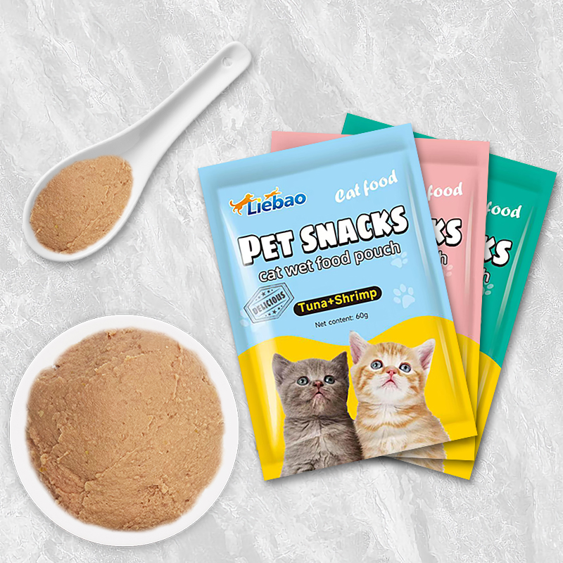Manufacturer Direct All Natural Cat Pouch Food Pet Snack Food Wet Treats