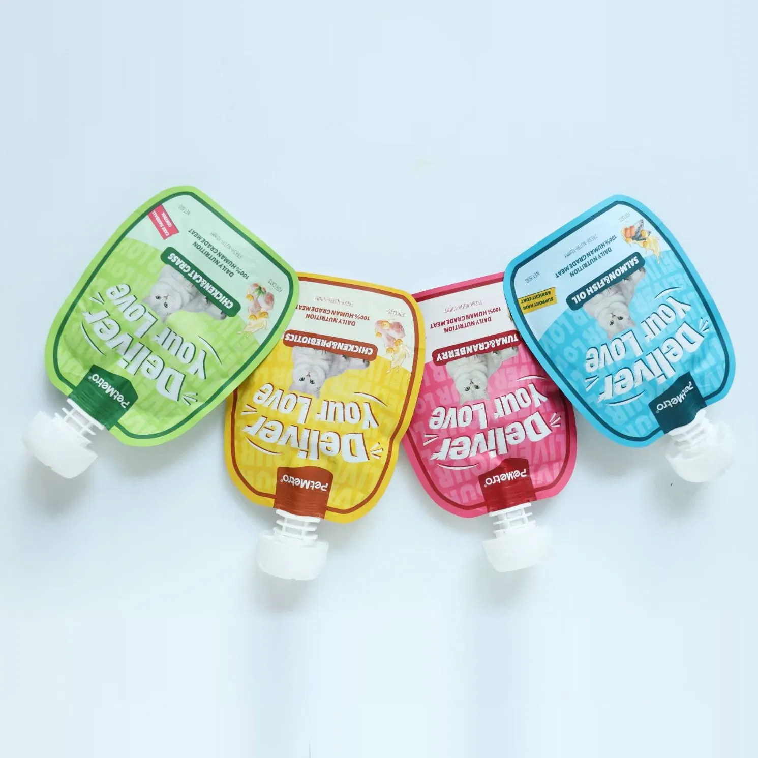 Healthy Functional Cat Treats with Chicken and Cat Grass Digestive Support Cat Creamy Pouch