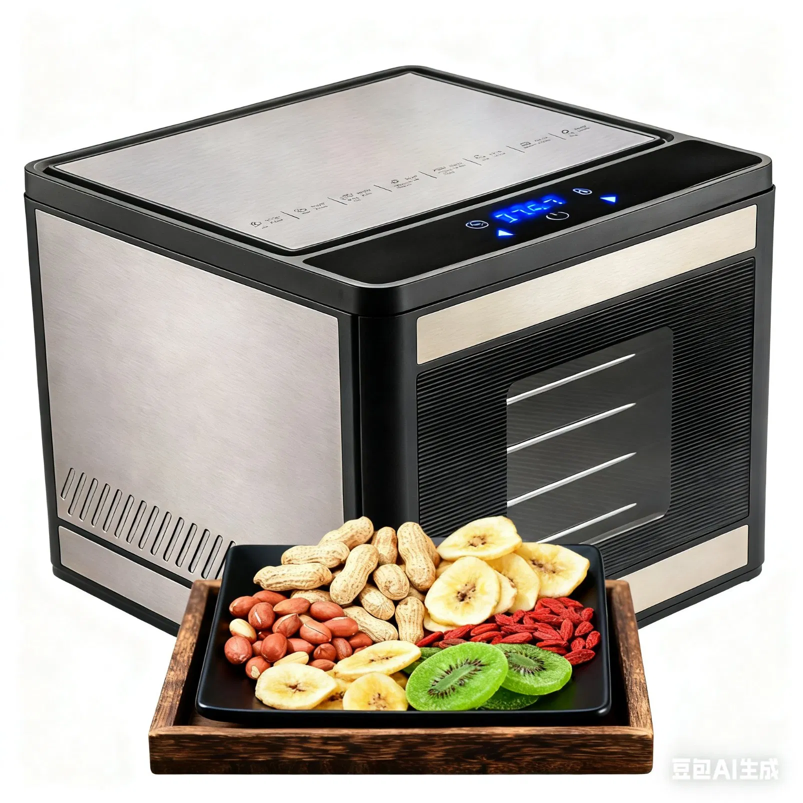 Versatile Food Dehydrator Machine with Timer and Metal Racks