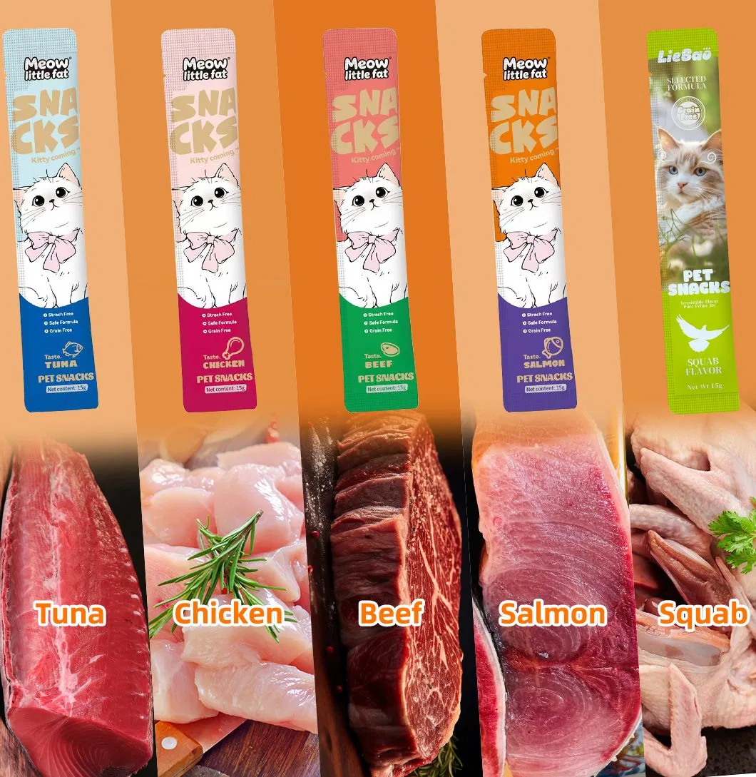 Premium Customizable Nutrient Cat Strips Pet Snack Strips Treat for Kittens