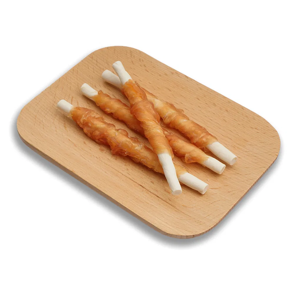 Natural Rawhide Sticks with Chicken and Fish Meat Dog Treats Chews Pet Snacks