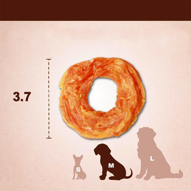 Manufacture OEM/ODM Turkey Tendon Ring 3.17oz (89g) Dog Treats