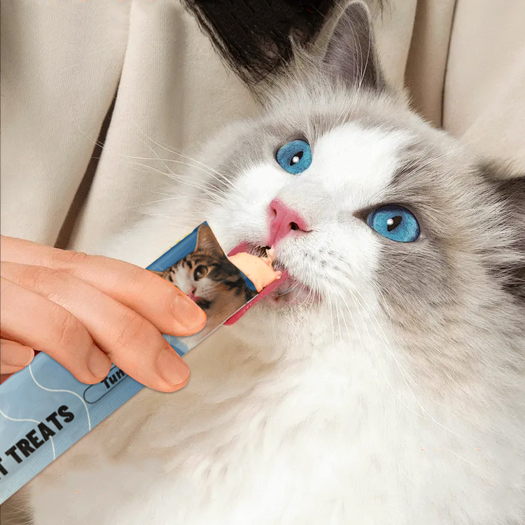 Wet Cat Treats for Adult &amp; Senior Cat Treats Pet Toppers Grain-Free Squeezable Creamy Pure 15g OEM ODM