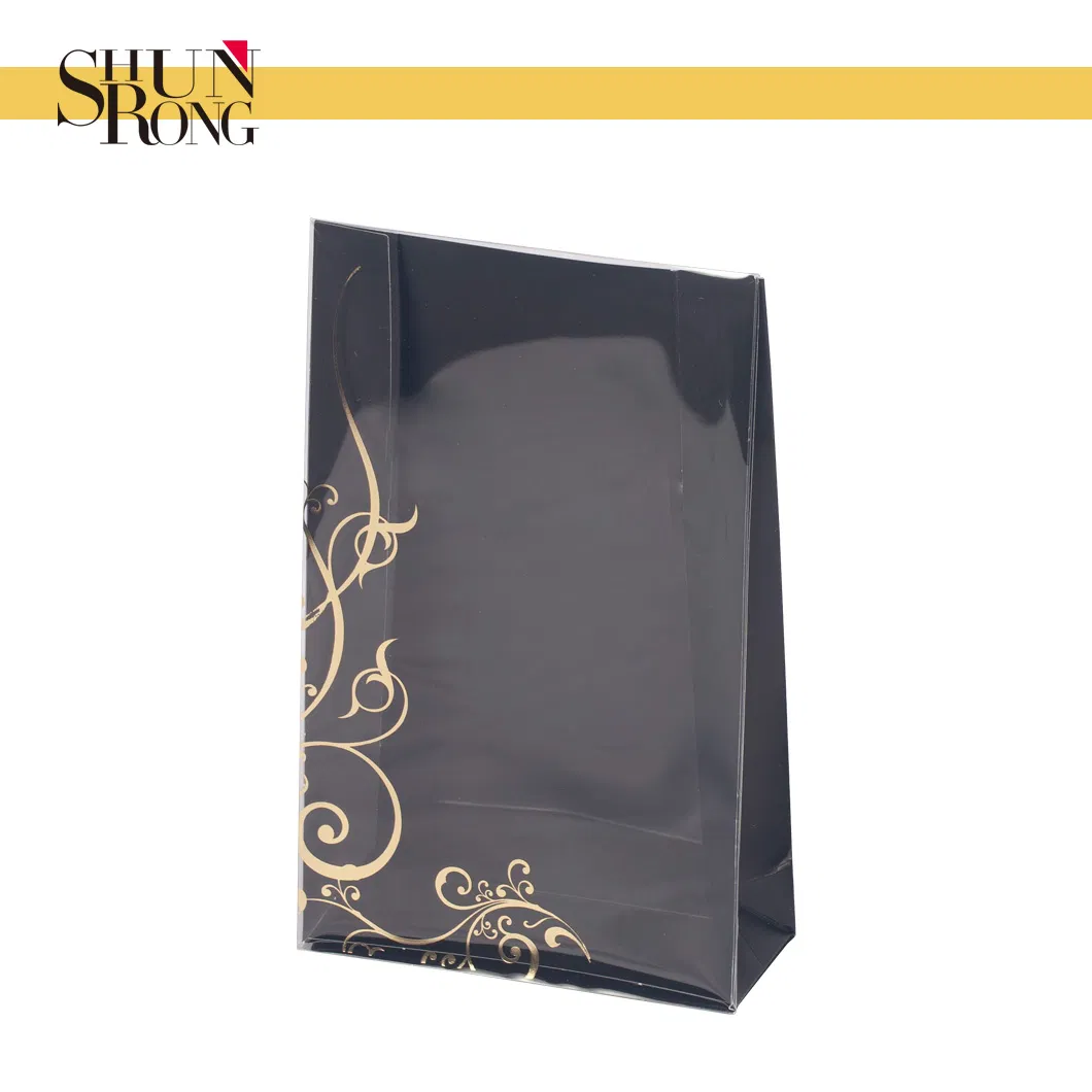 Wholesale Chocolate Paper Bags Transparent Window and Premium Paper Combo for Elegant Holiday Candy Gift Packaging