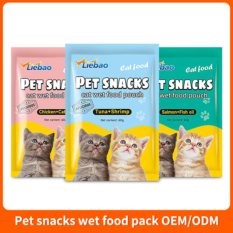 All-Natural Organic Meat Cat Food Snack Wet Food Pet Pouch Treats