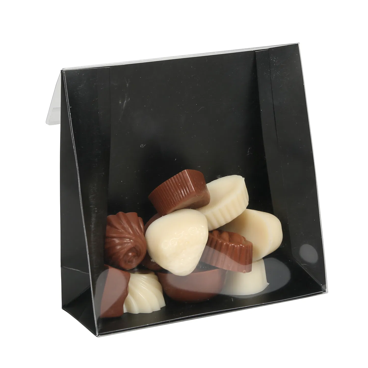 Transparent Top Candy Pouches Packaging - Flip-Top Design with Pet Window for Easy Access