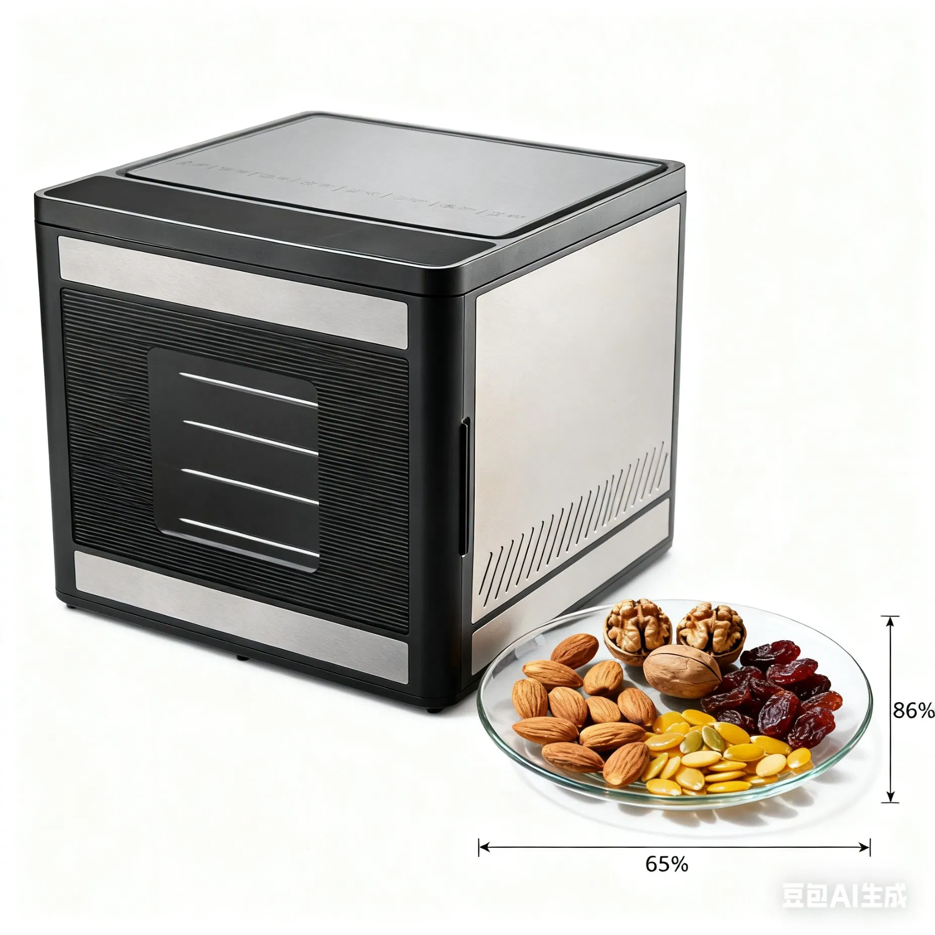 Versatile Food Dehydrator Machine with Timer and Metal Racks