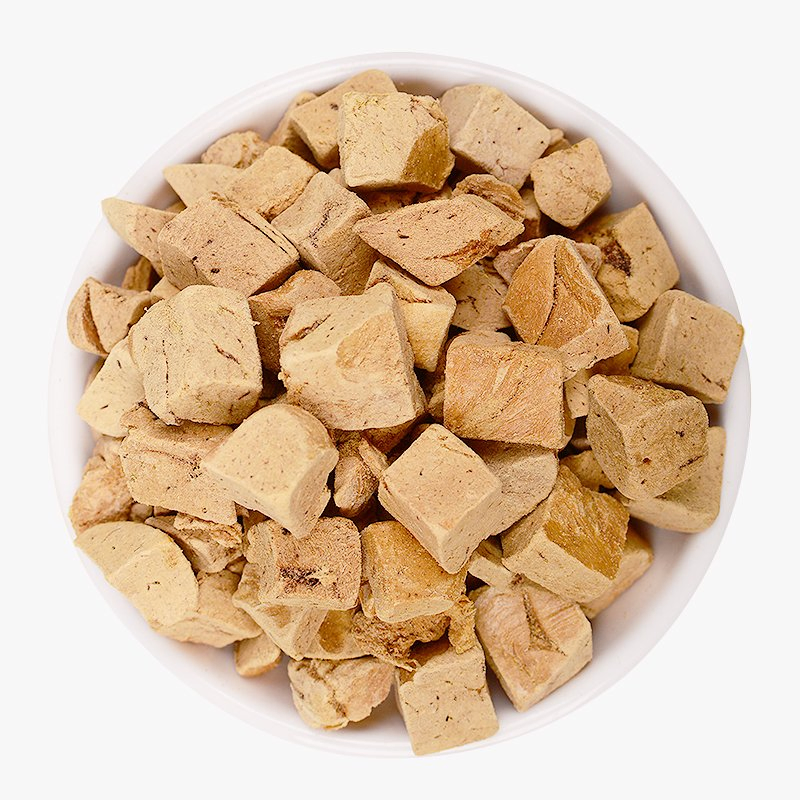 100% Original Natural Freeze-Dried Dehydrated Duck Cube Pure Meat Benefits Wholesale Pet Food Frozen Treats Snacks for Pet Dog Cat Manufacturer Factory OEM ODM