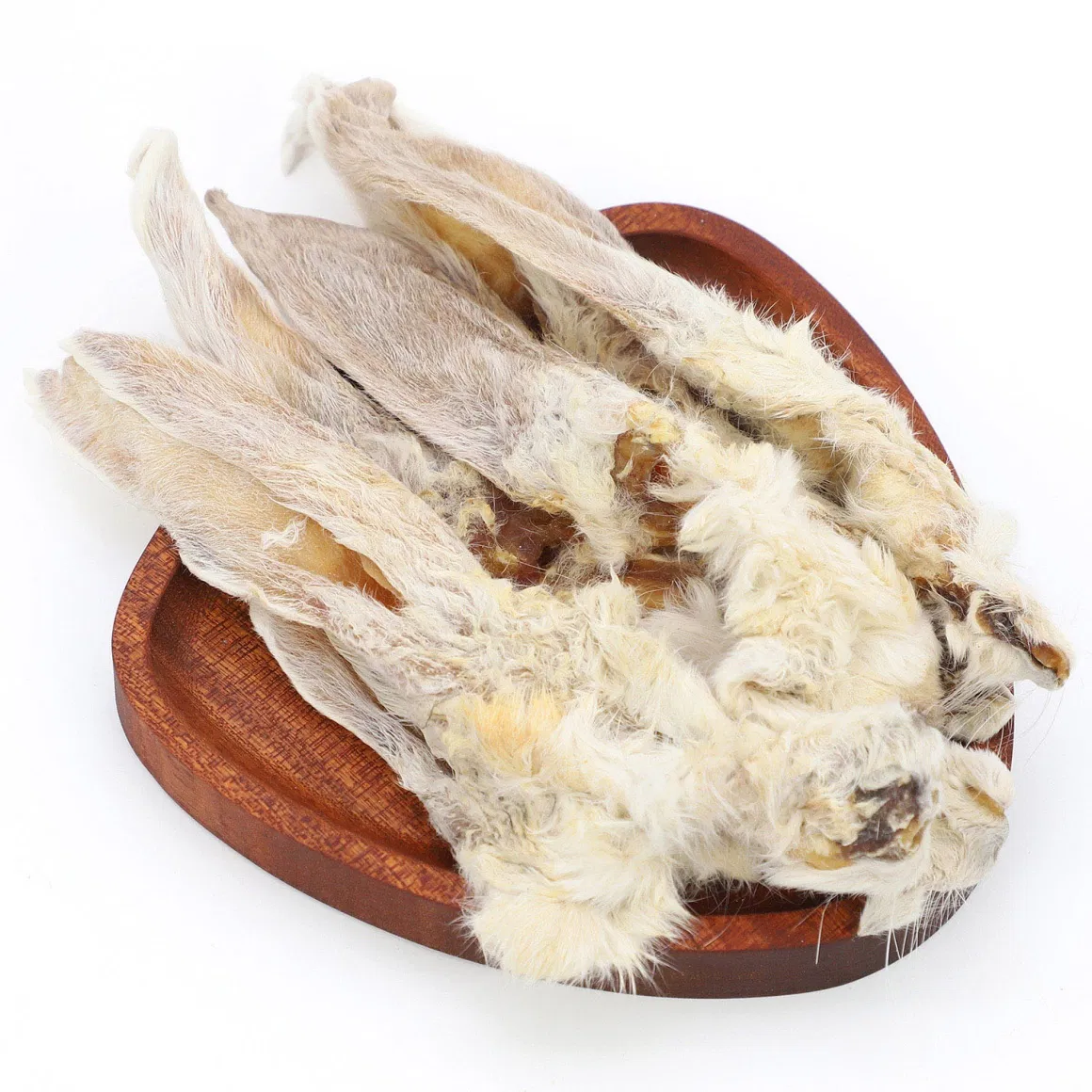 Dehydrated Rabbit Ears Fur Dried Snacks OEM Package 100% Natural Rabbit Ears Chew Treats for Dogs