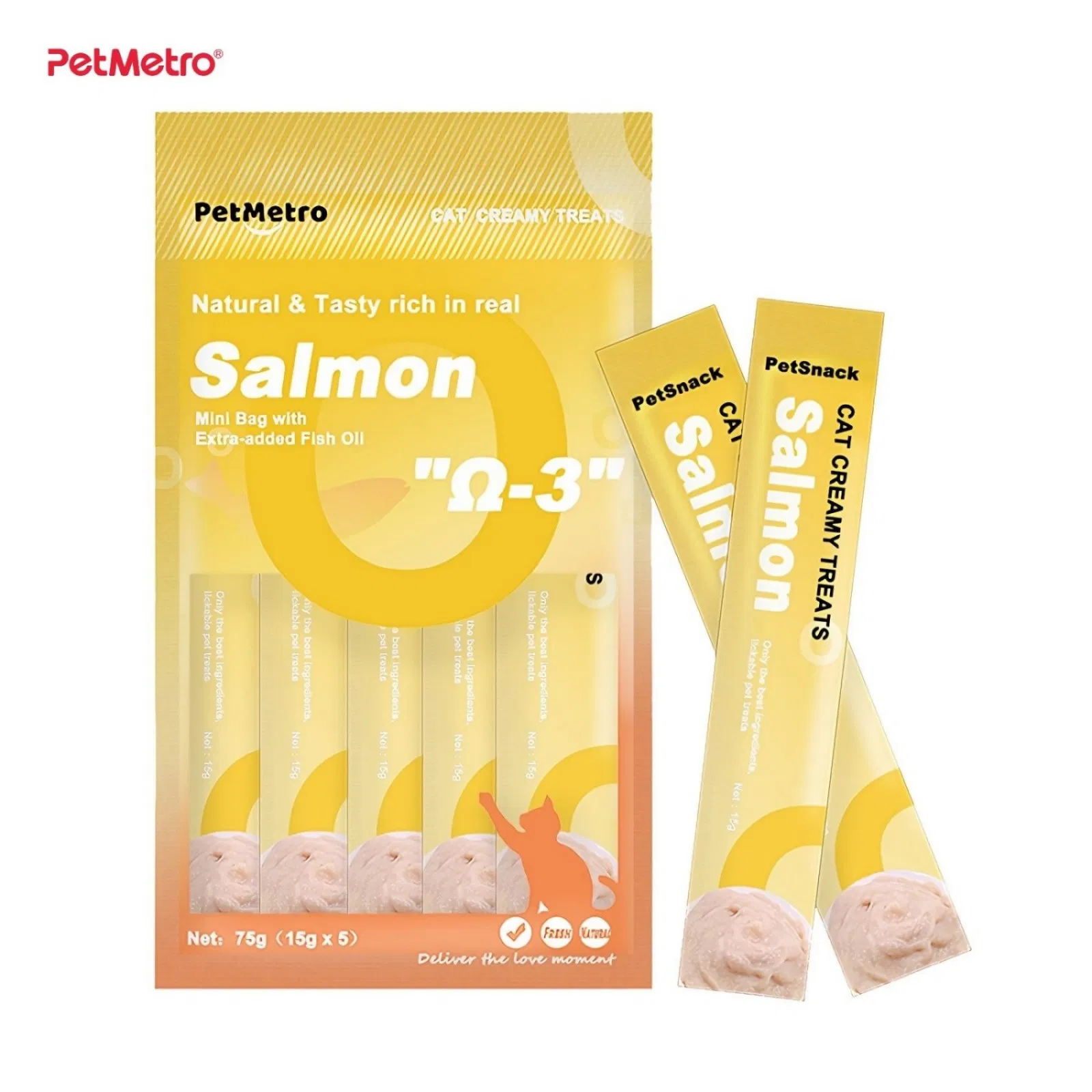 Premium Moist Cat Snack for Daily Nutrition Supplement Creamy Cat Treats