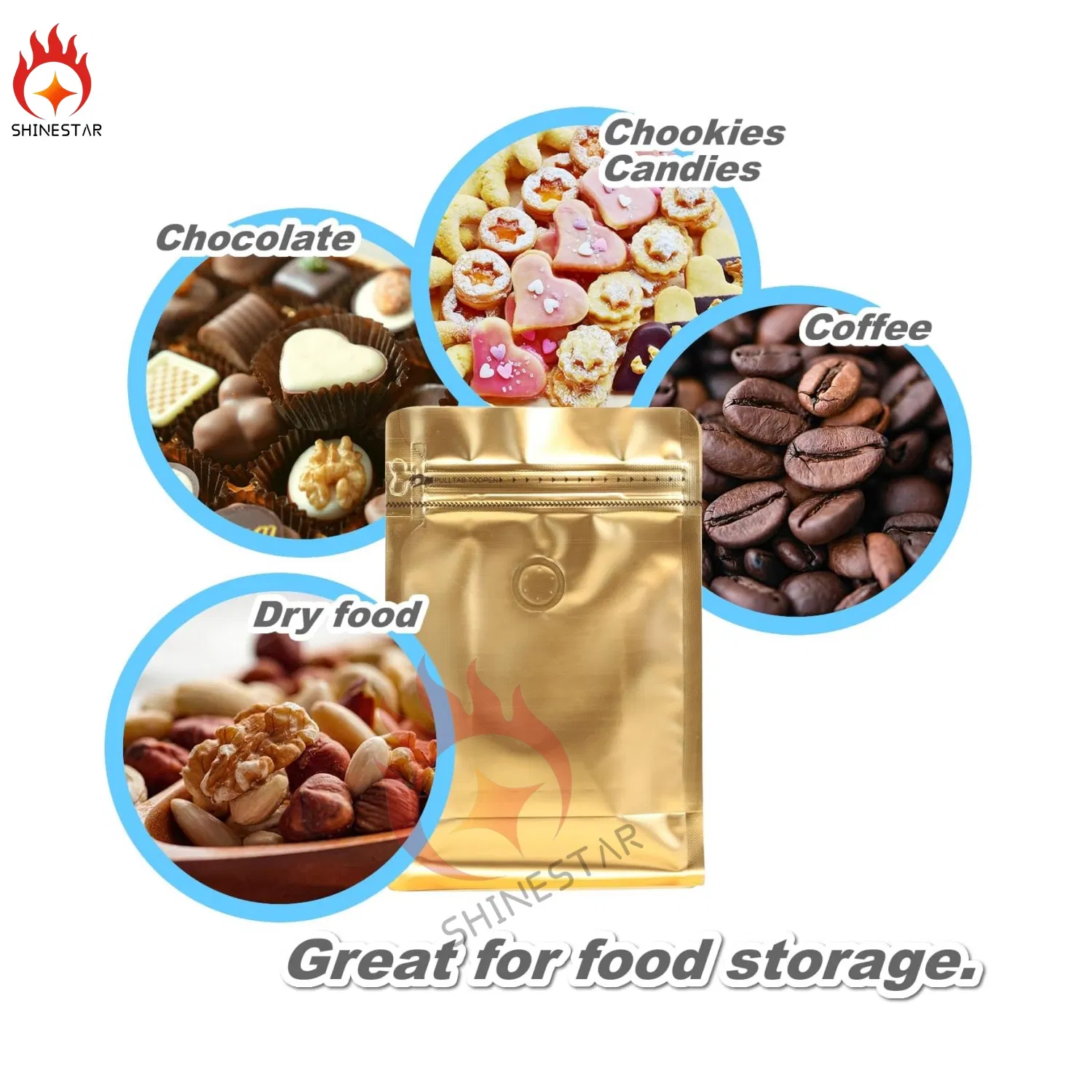 Wholesale Multi Color Stand up Coffee Pouch with Zipper Flat Bottom 250g 500g 1kg Bulk Custom Color Coffee Beans Bag